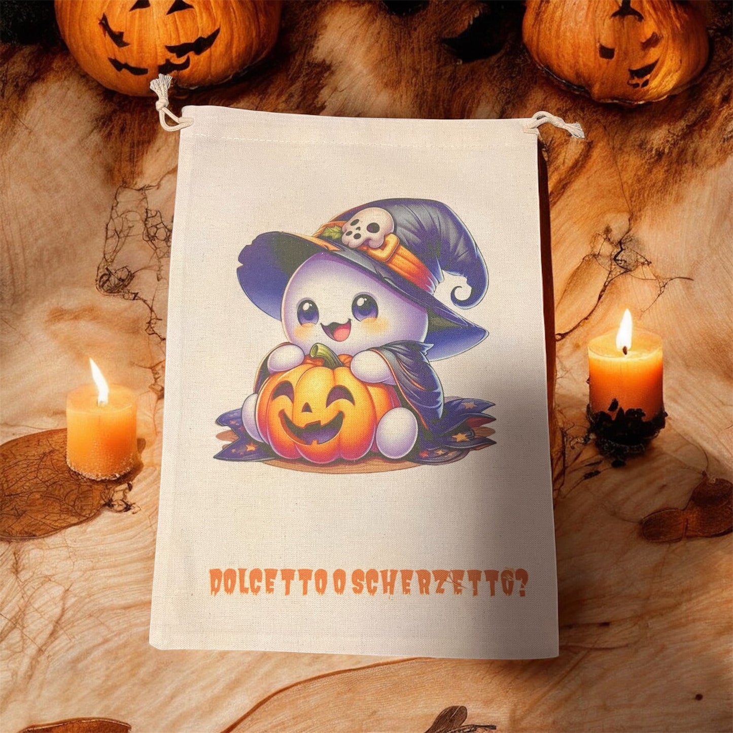 Sacca Halloween Dolcetto o Scherzetto personalizzabile
