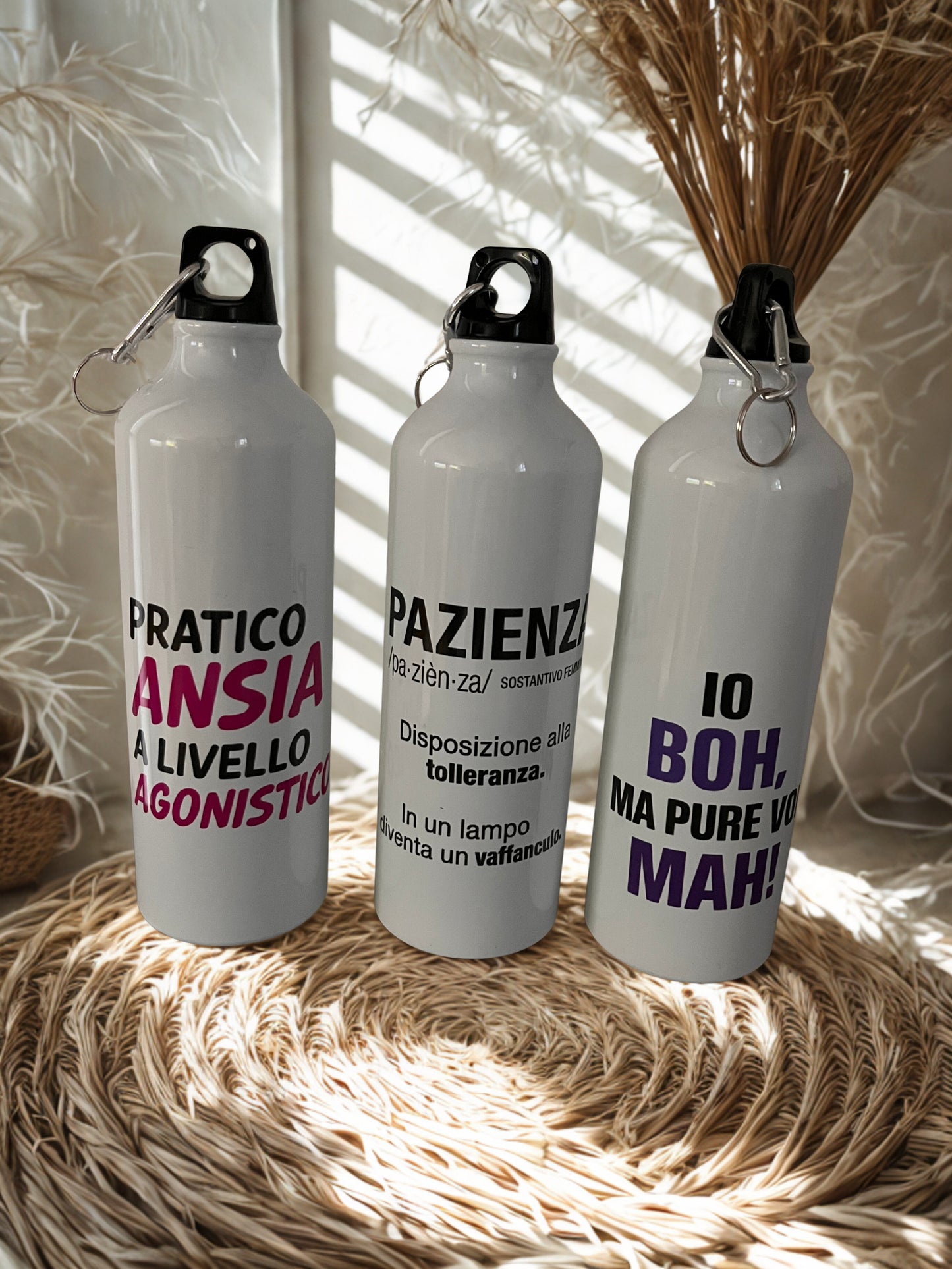 Borraccia in alluminio 750 ml con frasi simpatiche