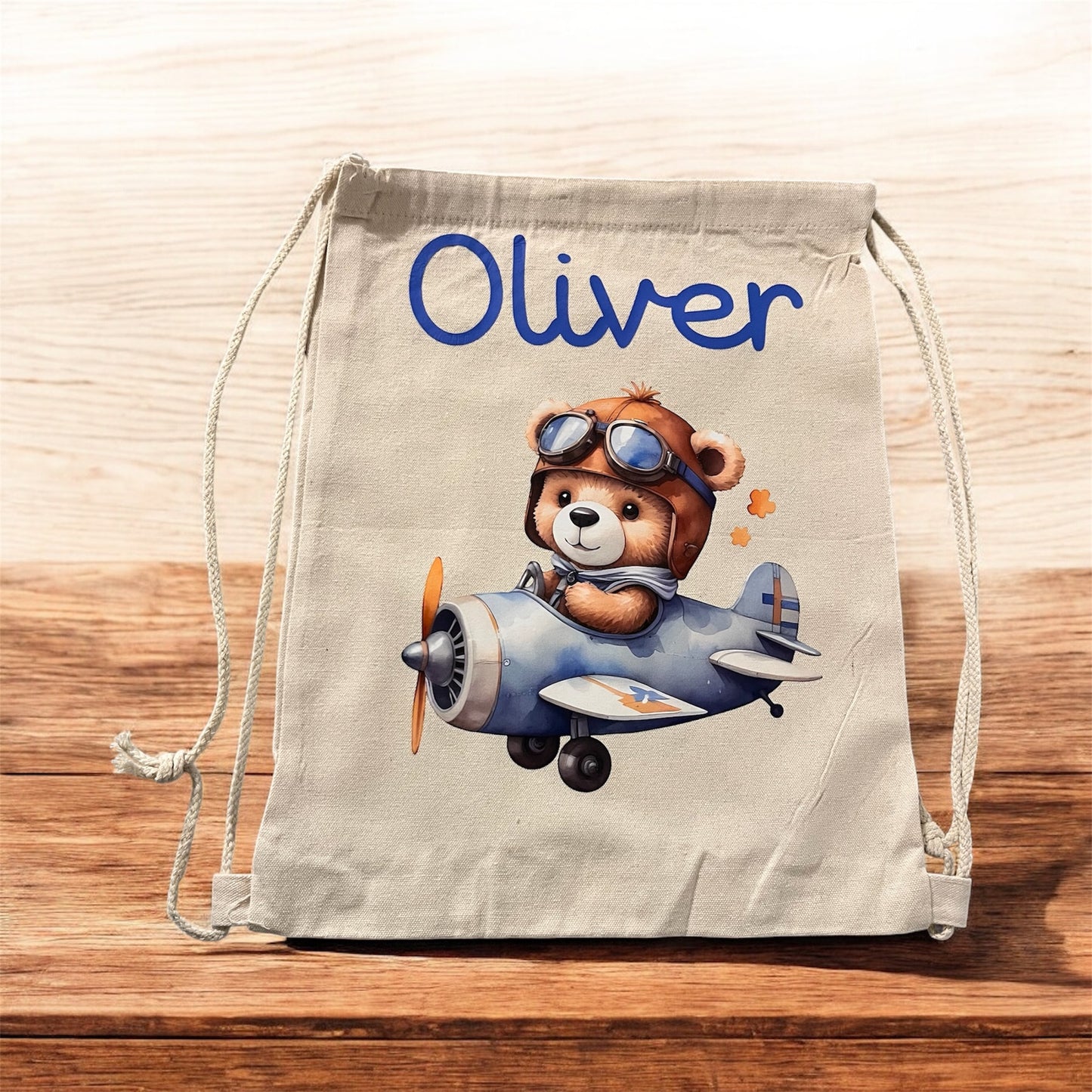 Sacca personalizzata in cotone con nome – Sacca coulisse bambini 30x40 cm