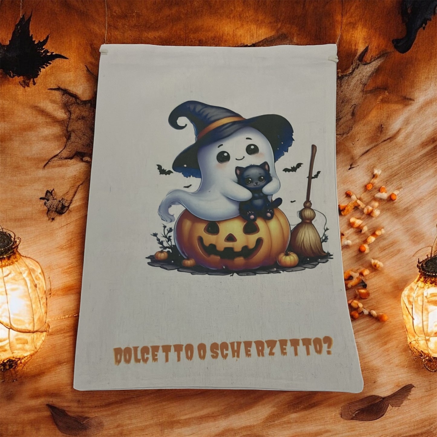 Sacca Halloween Dolcetto o Scherzetto personalizzabile