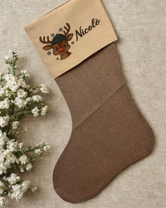 Calza di Natale Personalizzata con Nome – Collezione CuorInCrea