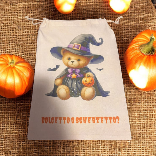 Sacca Halloween Dolcetto o Scherzetto personalizzabile