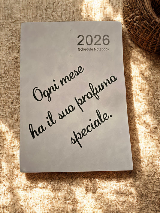 Agenda 2026 giornaliera A5 – Copertina in simil camoscio