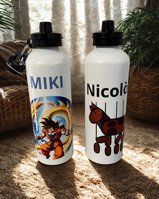 Borraccia in Alluminio 750 ml Personalizzata con Nome e Immagine