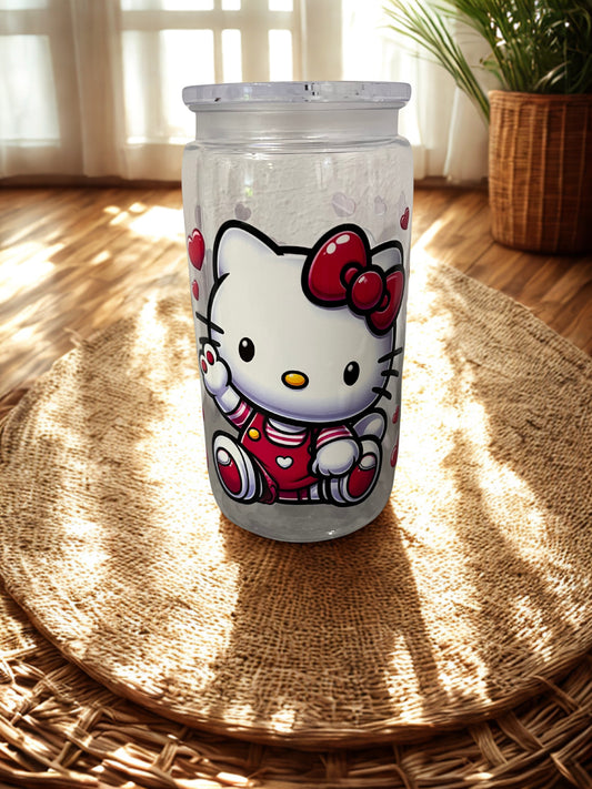 Bicchiere in Plastica Resistente con Cannuccia Hello Kitty – Limited Edition